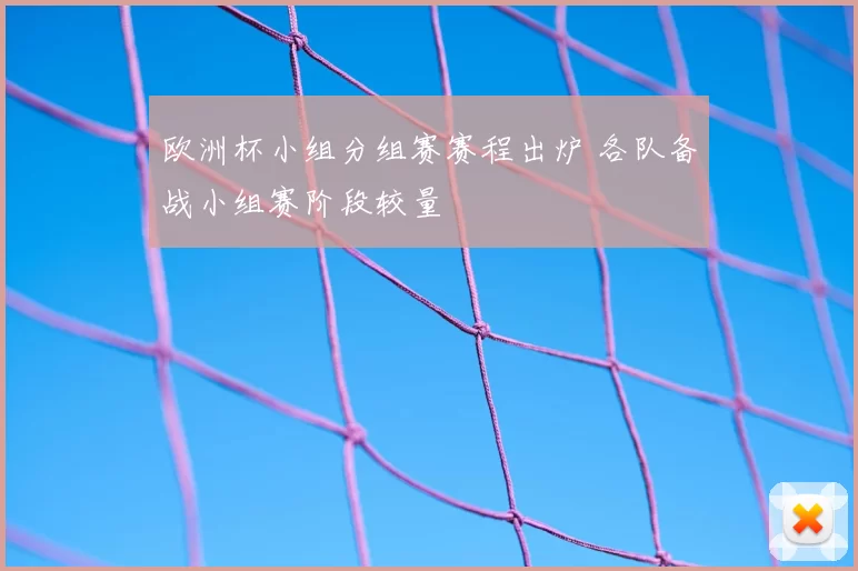 欧洲杯小组分组赛赛程出炉 各队备战小组赛阶段较量