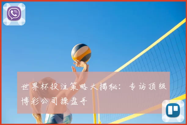 世界杯投注策略大揭秘：专访顶级博彩公司操盘手